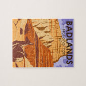 Nationaal Park Badlands South Dakota Vintage Legpuzzel (Horizontaal)