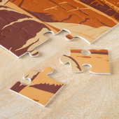 Nationaal Park Badlands South Dakota Vintage Legpuzzel (Zijkant)