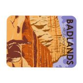 Nationaal Park Badlands South Dakota Vintage Magneet (Horizontaal)