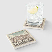 Nationaal Park Badlands Stenen Onderzetter (Zijkant)