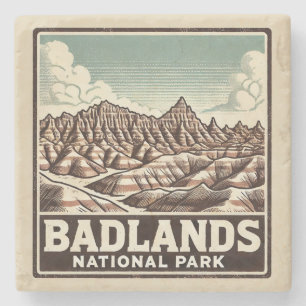 Nationaal Park Badlands Stenen Onderzetter