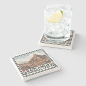 Nationaal Park Badlands Stenen Onderzetter (Zijkant)