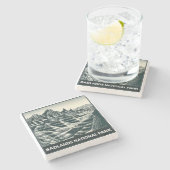 Nationaal Park Badlands Stenen Onderzetter (Zijkant)