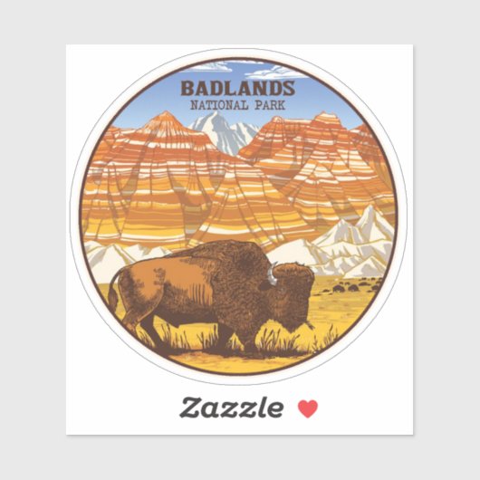 Nationaal Park Badlands Sticker (Vel)