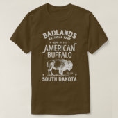 Nationaal Park Badlands T Buffalo Bison South Dako T-shirt (Design voorkant)