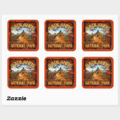 Nationaal Park Badlands Vierkante Sticker (Vel)