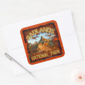 Nationaal Park Badlands Vierkante Sticker (Envelop)