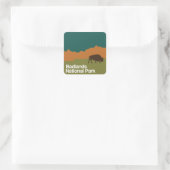 Nationaal Park Badlands Vierkante Sticker (Tas)
