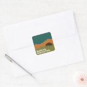 Nationaal Park Badlands Vierkante Sticker (Envelop)