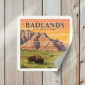 Nationaal Park  Badlands Vierkante Sticker