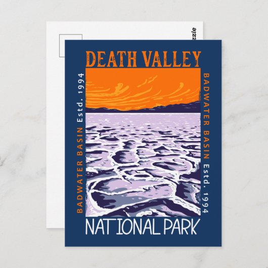 Nationaal park Badwater Basin  Briefkaart (Voorkant / Achterkant)