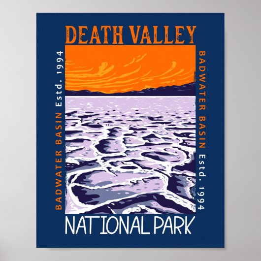 Nationaal park Badwater Basin  Poster (Voorkant)