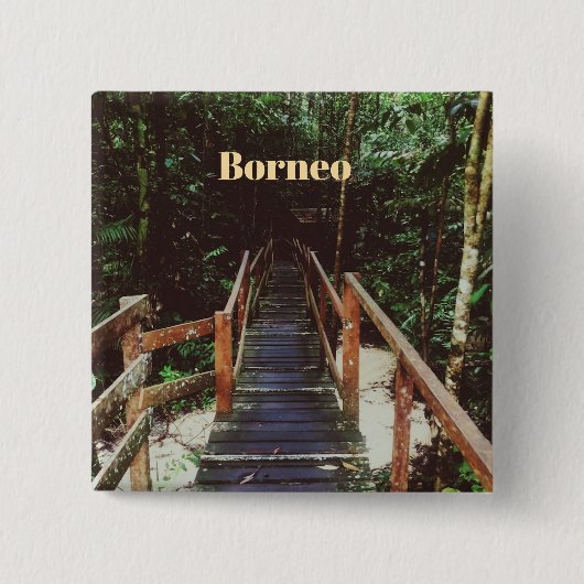 Nationaal park Bako - Borneo Vierkante Button 5,1 Cm (Voorkant)