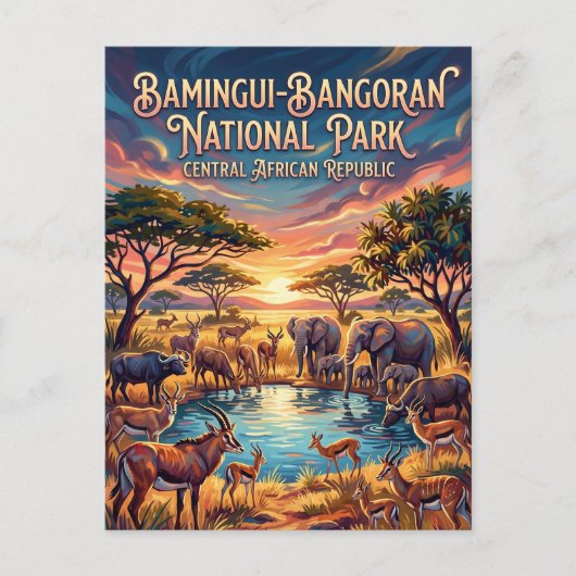 Nationaal park Bamingui-Bangoran Briefkaart (Voorkant)