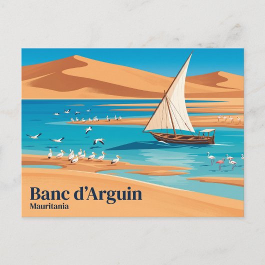 Nationaal Park Banc d'Arguin Mauritanië Briefkaart (Voorkant)