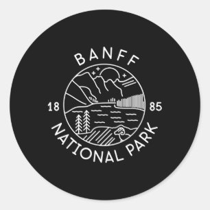 Nationaal park Banff 1885 Alberta Ronde Sticker