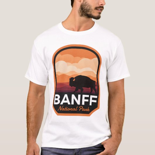 Nationaal park Banff Alberta Bison T-shirt (Voorkant)