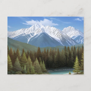Nationaal park Banff, Alberta, Canada. Feestdagenkaart