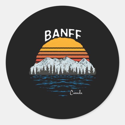 Nationaal Park Banff Alberta Canada Ronde Sticker (Voorkant)