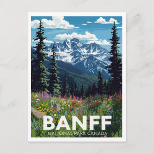 Nationaal Park Banff Bergweidebloemen Briefkaart