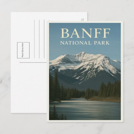 Nationaal park Banff –  Briefkaart (Voorkant / Achterkant)