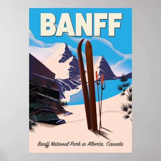 Nationaal park Banff in Alberta, Canada. Poster (Voorkant)