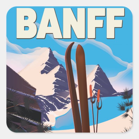 Nationaal park Banff in Alberta, Canada. Vierkante Sticker (Voorkant)