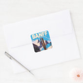 Nationaal park Banff in Alberta, Canada. Vierkante Sticker (Envelop)