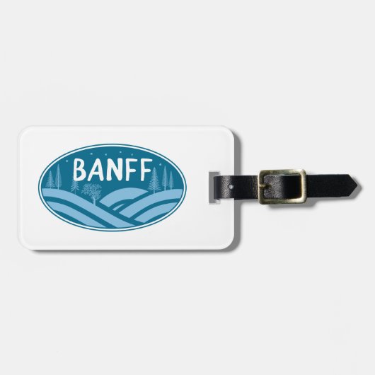 Nationaal park Banff in de openlucht Bagagelabel (Voorkant horizontaal)