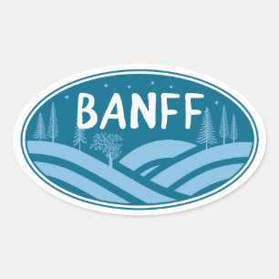 Nationaal park Banff in de openlucht Ovale Sticker