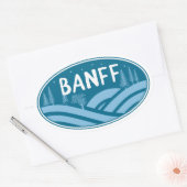 Nationaal park Banff in de openlucht Ovale Sticker (Envelop)