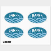 Nationaal park Banff in de openlucht Ovale Sticker (Vel)