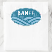 Nationaal park Banff in de openlucht Ovale Sticker (Tas)