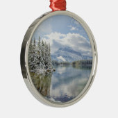 Nationaal park Banff in de winter Metalen Ornament (Rechts)