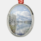 Nationaal park Banff in de winter Metalen Ornament (Links)