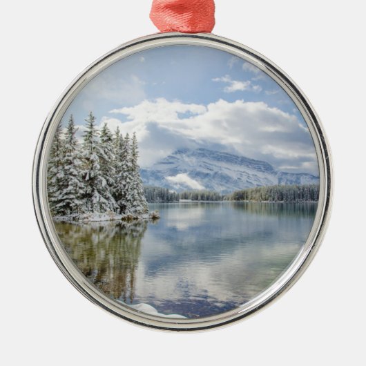 Nationaal park Banff in de winter Metalen Ornament (Voorkant)
