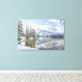 Nationaal park Banff in Winter Canvas Afdruk (Insitu (Houten vloer))
