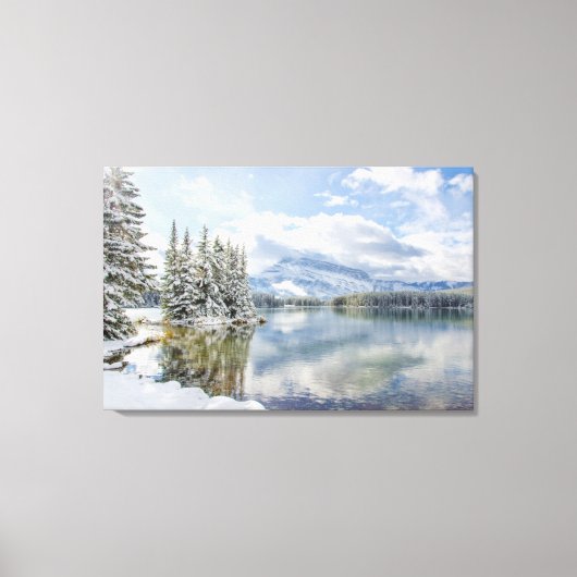 Nationaal park Banff in Winter Canvas Afdruk (Voorkant)