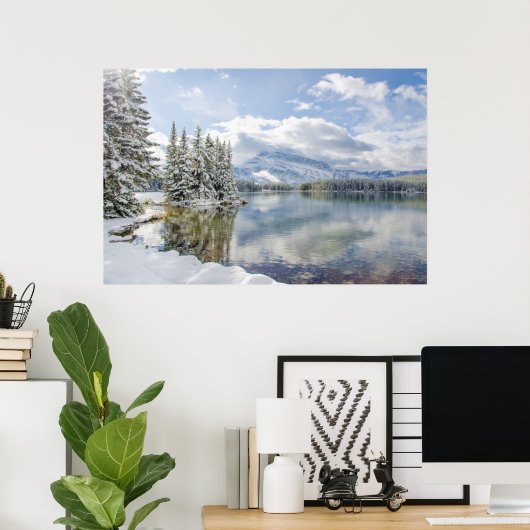 Nationaal park Banff in Winter Poster (Thuiskantoor)