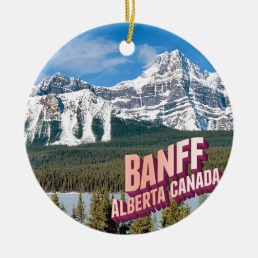 Nationaal park Banff Keramisch Ornament (Voorkant)