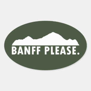 Nationaal Park Banff Ovale Sticker