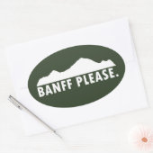 Nationaal Park Banff Ovale Sticker (Envelop)