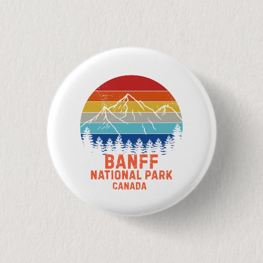 Nationaal park Banff Ronde Button 3,2 Cm (Voorkant)
