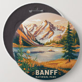 Nationaal park Banff Ronde Button 6,0 Cm (Voorkant /achterkant)