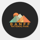 Nationaal Park Banff Ronde Sticker (Voorkant)