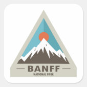 Nationaal Park Banff Vierkante Sticker (Voorkant)