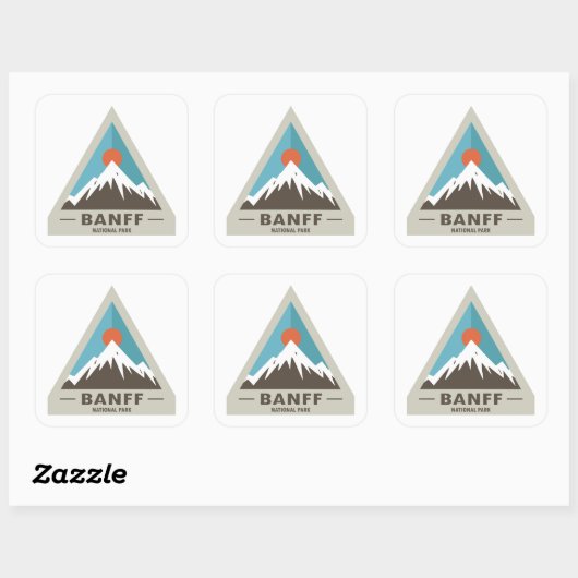 Nationaal Park Banff Vierkante Sticker (Vel)