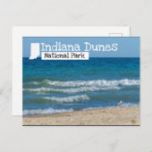 Nationaal Park Beach Indiana Dunes Briefkaart (Voorkant / Achterkant)