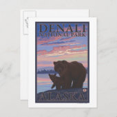 Nationaal Park beer en Cub - Denali, Alaska Briefkaart (Voorkant / Achterkant)