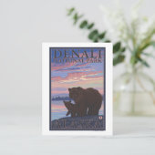 Nationaal Park beer en Cub - Denali, Alaska Briefkaart (Staand voorkant)